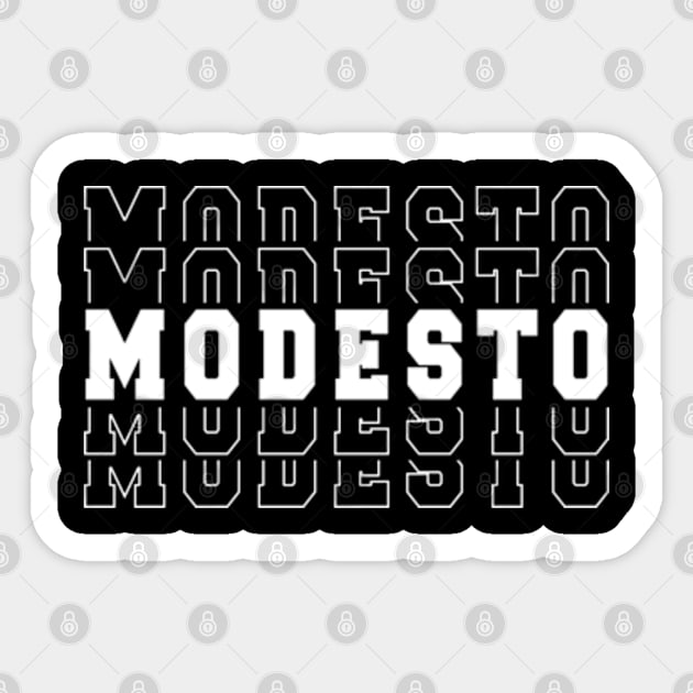 Modesto city California Modesto CA Sticker by TeeLogic